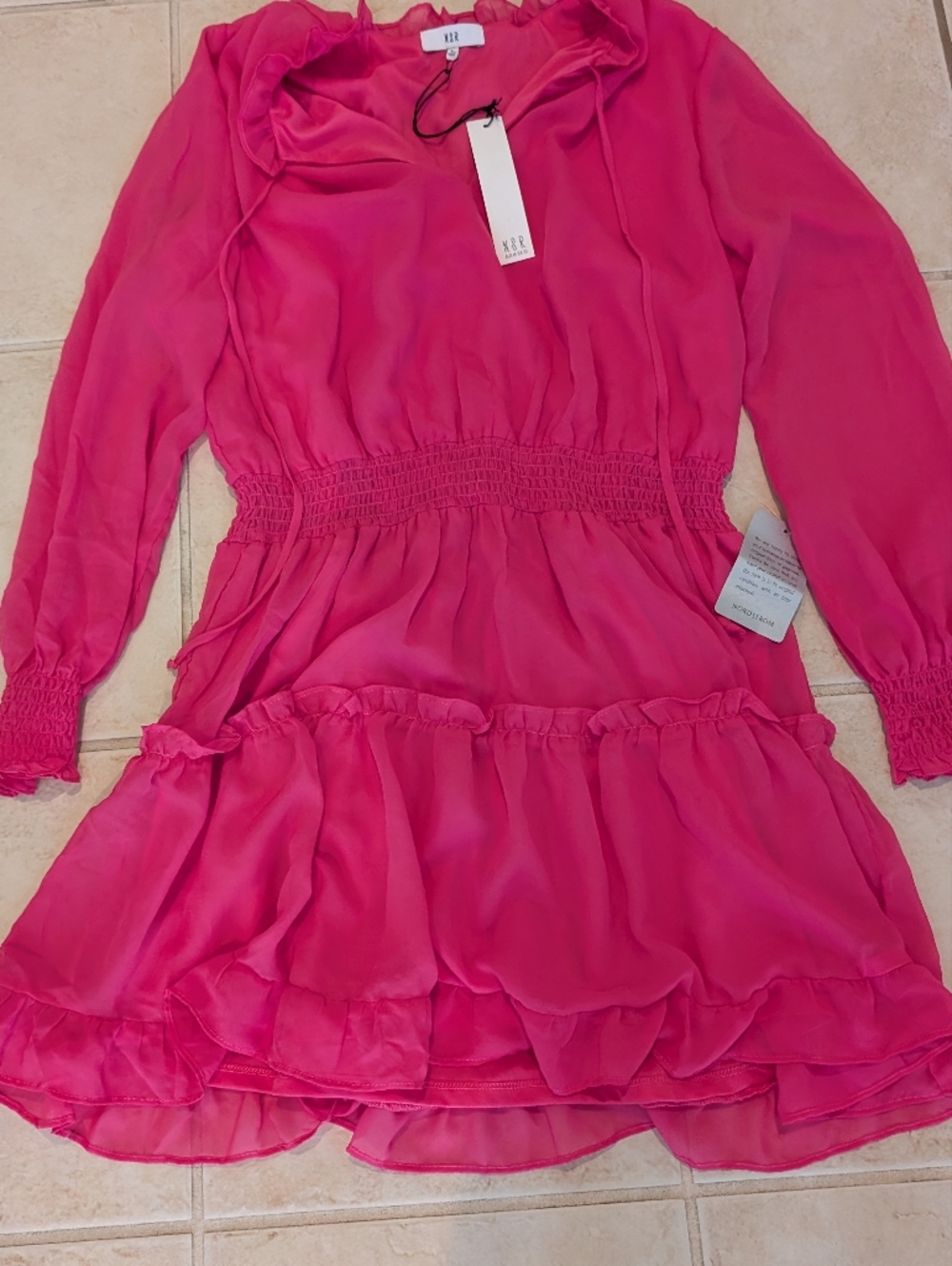 Nordstrom Pink Ruffle Tiered Dress